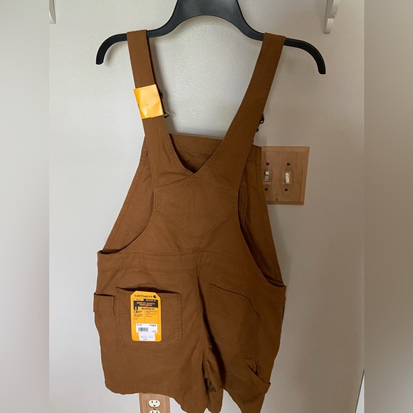 Carhartt Brown Overall Shorts size Medium (8-10) - Picture 2 of 8